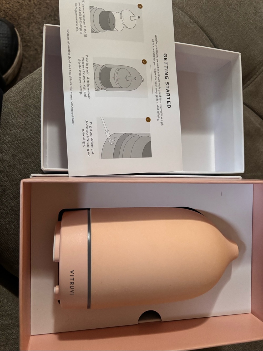 Vitruvi Stone Essential Oil Diffuser Terracotta